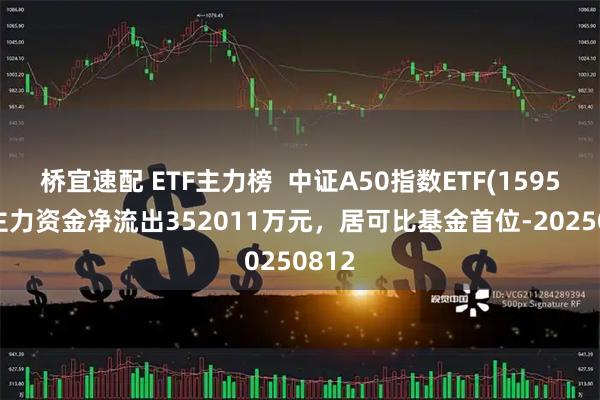 桥宜速配 ETF主力榜  中证A50指数ETF(159593)主力资金净流出352011万元，居可比基金首位-20250812